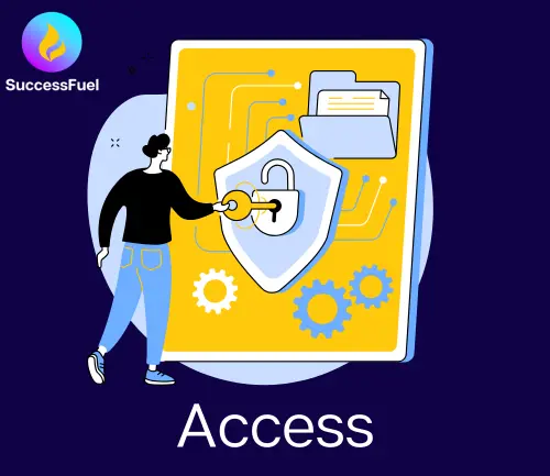 Illustration depicting the second step on SuccessFuel.info: gaining instant access to purchased or selected files, showing files downloading seamlessly onto a device